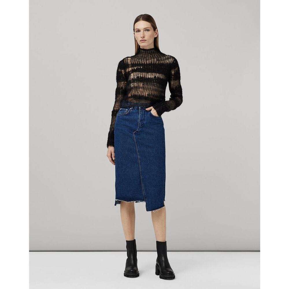 NWOT Rag & Bone Sukato Jean Midi Skirt Size 30